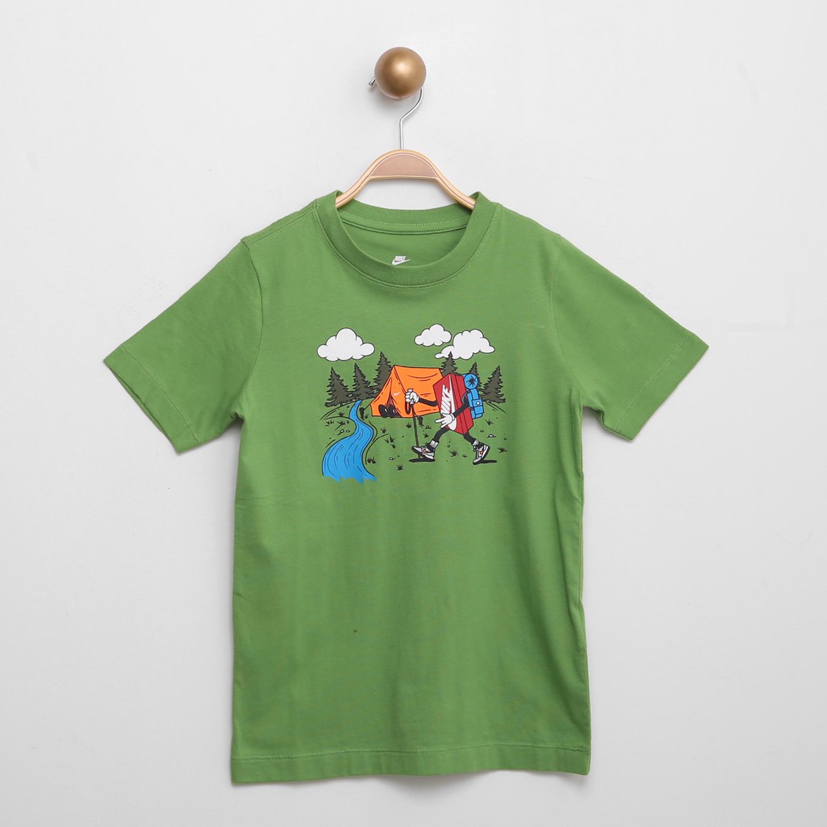 Camiseta Infantil Nike Estampada Sportswear Menino - Verde Menor preço em Camiseta Infantil Nike Estampada Sportswear Menino - Verde