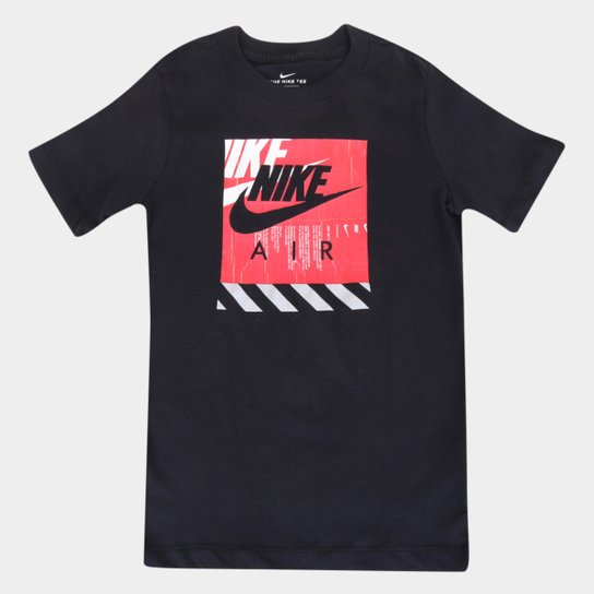 Camiseta Infantil Nike Manga Curta Nsw Tee Shoebox Masculina - Preto