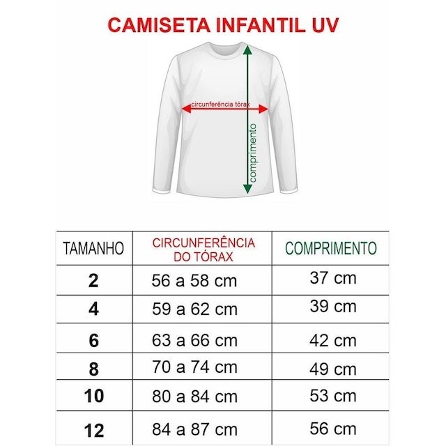 Camiseta Infantil Proteção Solar UV50+ Praia Piscina