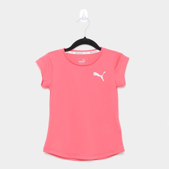 Camiseta Infantil Puma Active G Feminina - Coral
