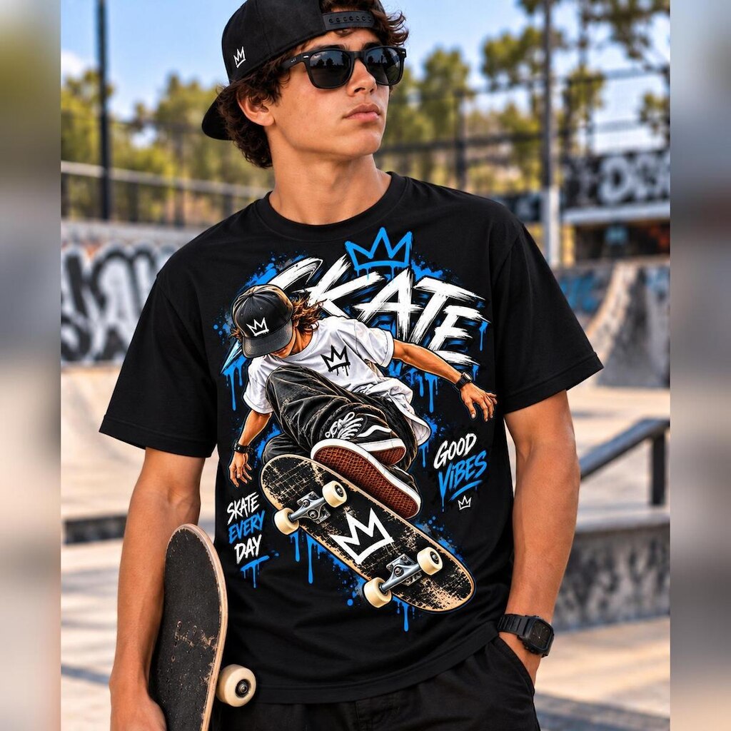 Camiseta Infantil Skate