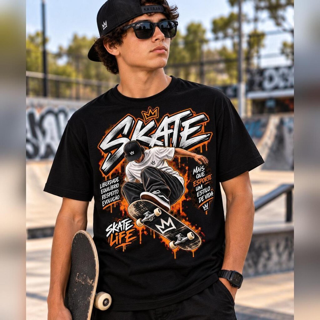 Camiseta Infantil Skate