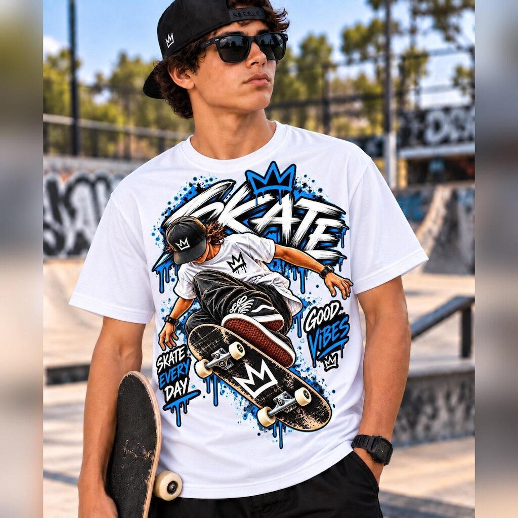 Camiseta Infantil Skate