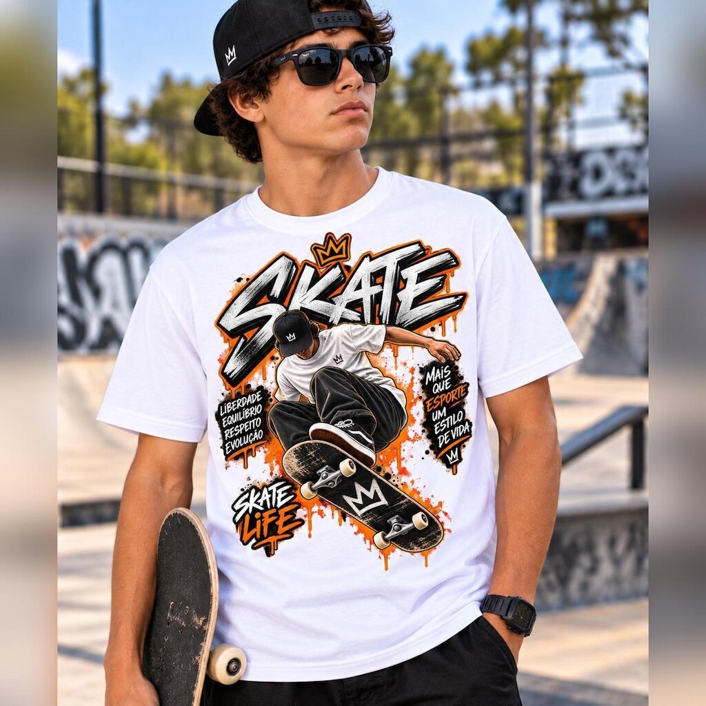 Camiseta Infantil Skate