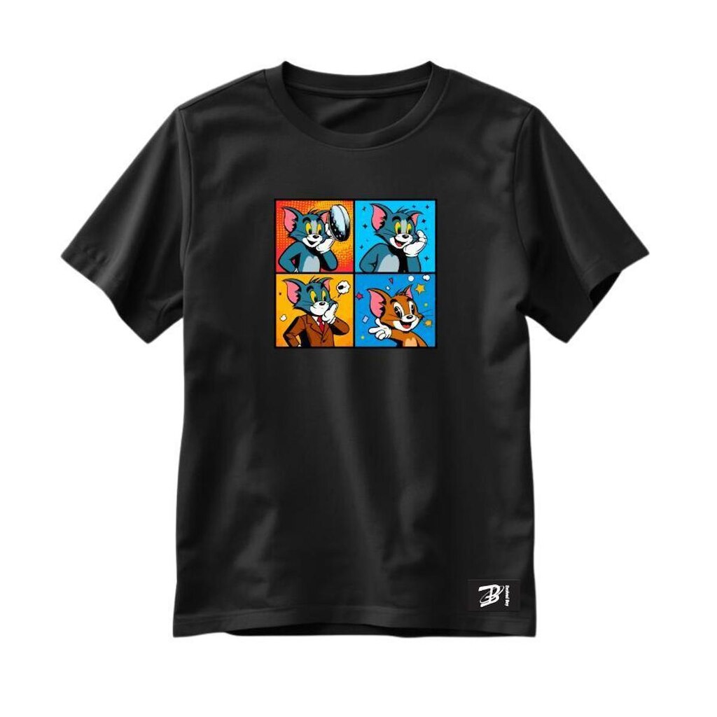 Camiseta infantil Tom e jerry pop quad