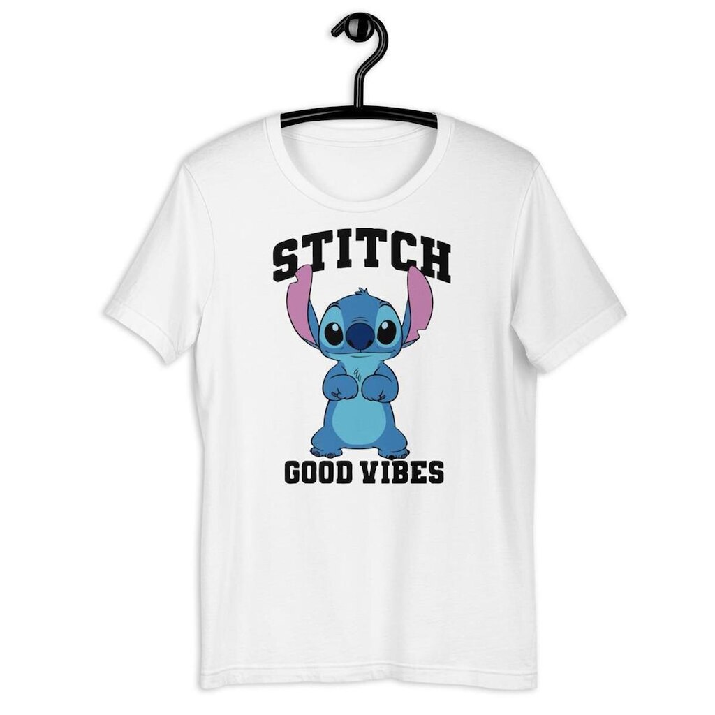 Camiseta Infantil Unissex Stitch Good Vibes
