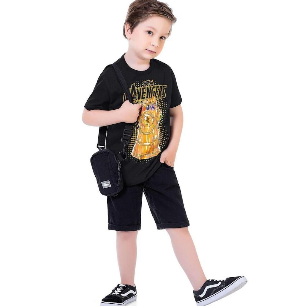 Camiseta Infantil Verão Avangers Produto Licenciado Tam 4 a 10 - Fakini