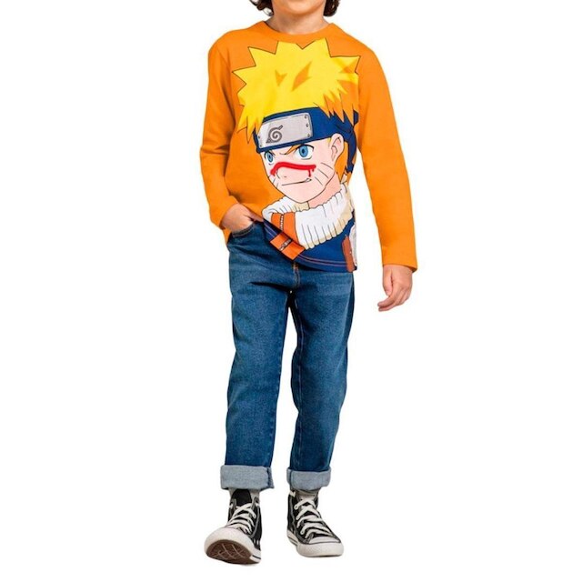 Camiseta Infanto Juvenil Brandili Naruto Manga Longa - 55108