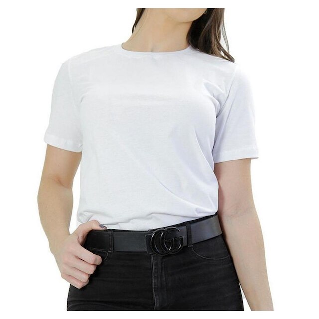 Camiseta Ixória Básica Feminina Gola Redonda Branca