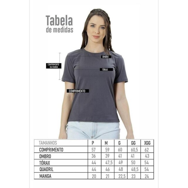 Camiseta Ixória Básica Feminina Gola Redonda Escuro