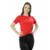 Camiseta Ixória Básica Feminina Gola Redonda Vermelha - Vermelho