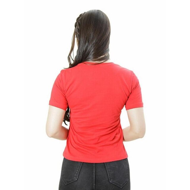 Camiseta Ixória Básica Feminina Gola Redonda Vermelha