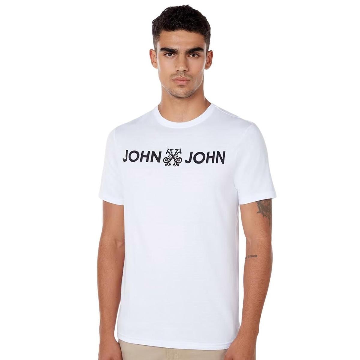 Camiseta John John JJ Logo Masculina Menor preço em Camiseta John John JJ Logo Masculina