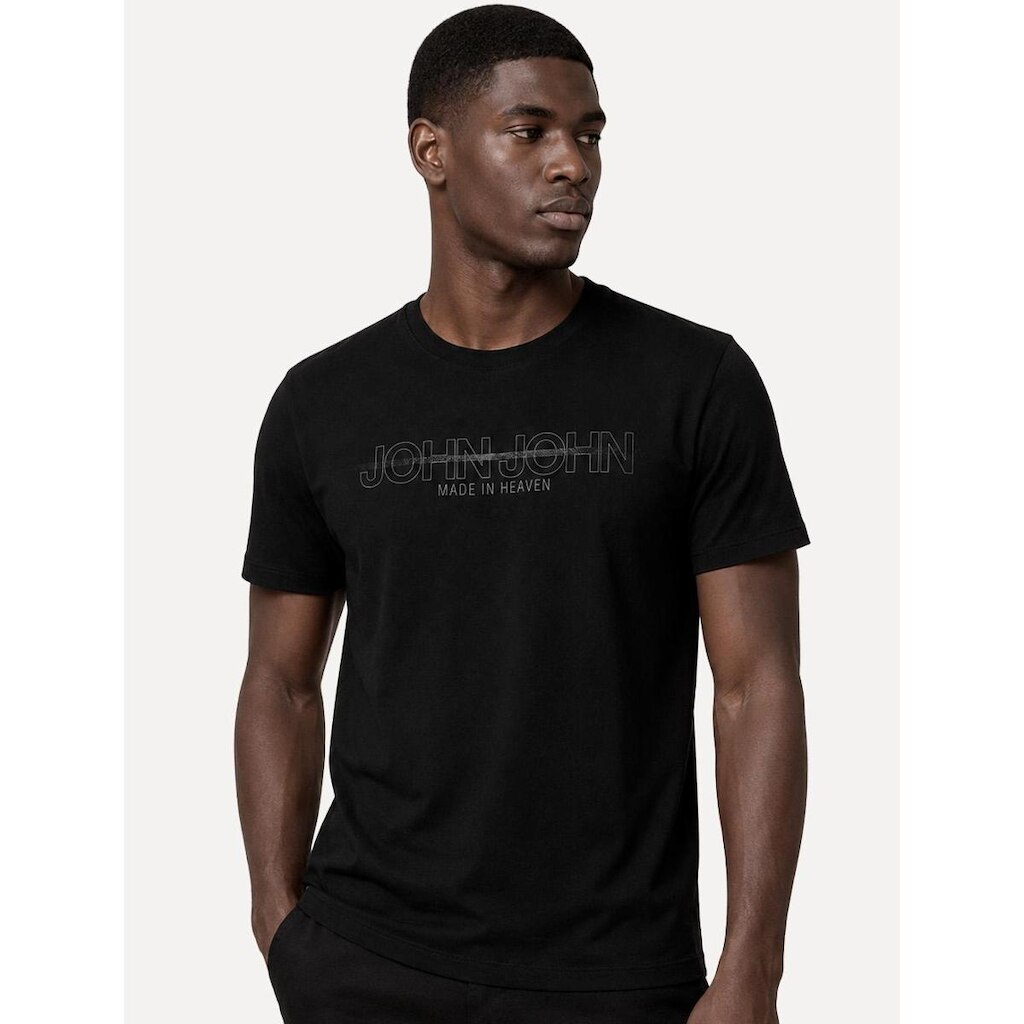 Camiseta John John Masculina Classic Fit Star Preto