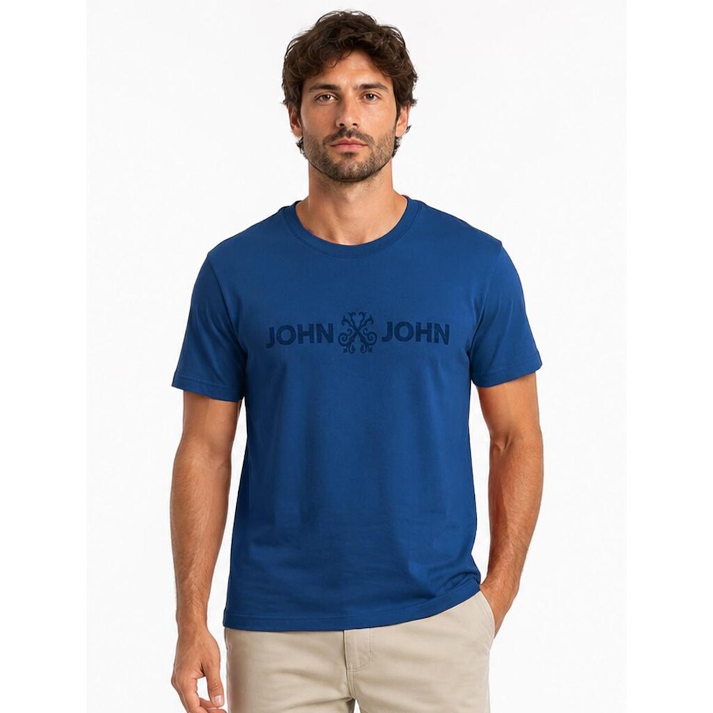 Camiseta John John Masculina Fit Basic Azul Escuro
