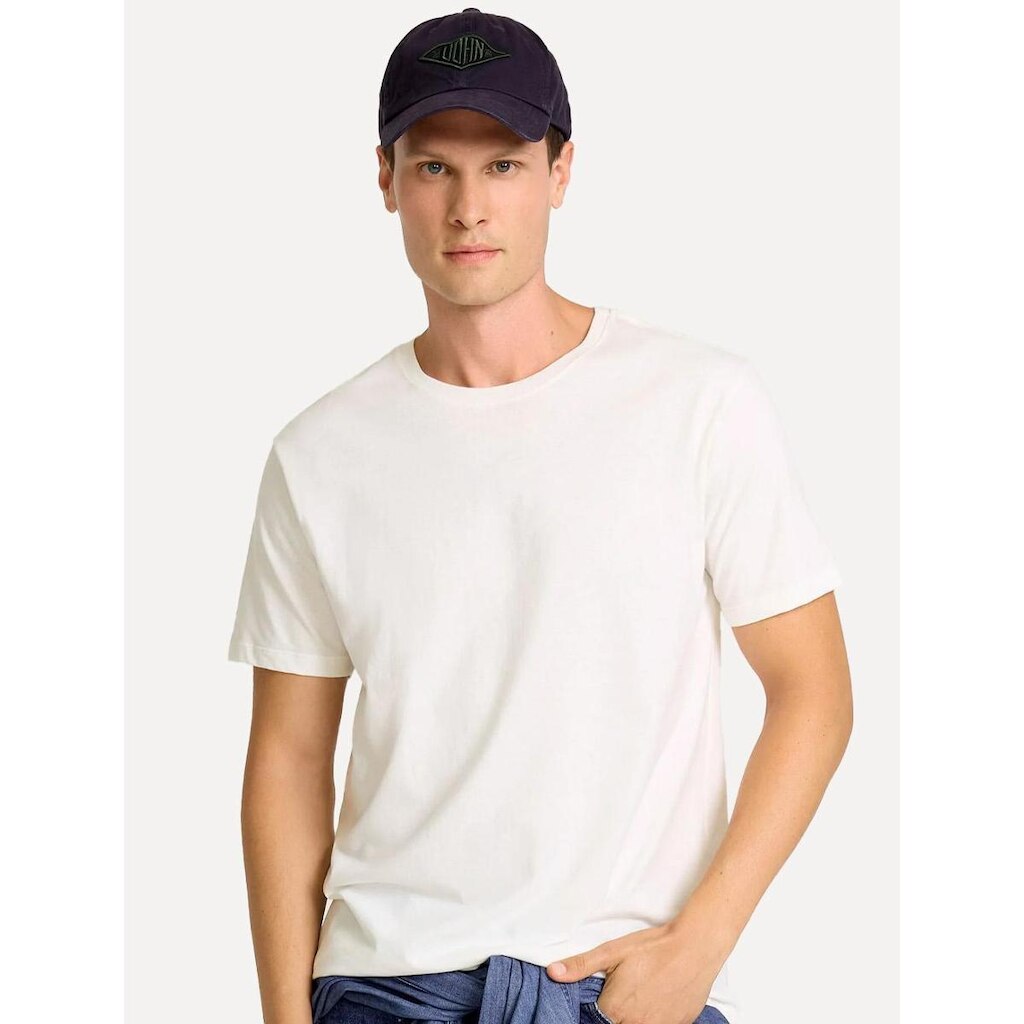 Camiseta John John Masculina Regular Fit Basic Lisa Off White