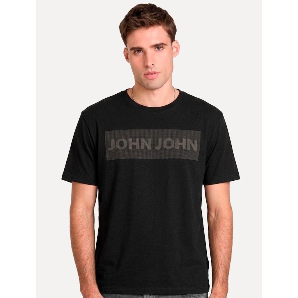 Camiseta John John Masculina Slim Fit Download Black