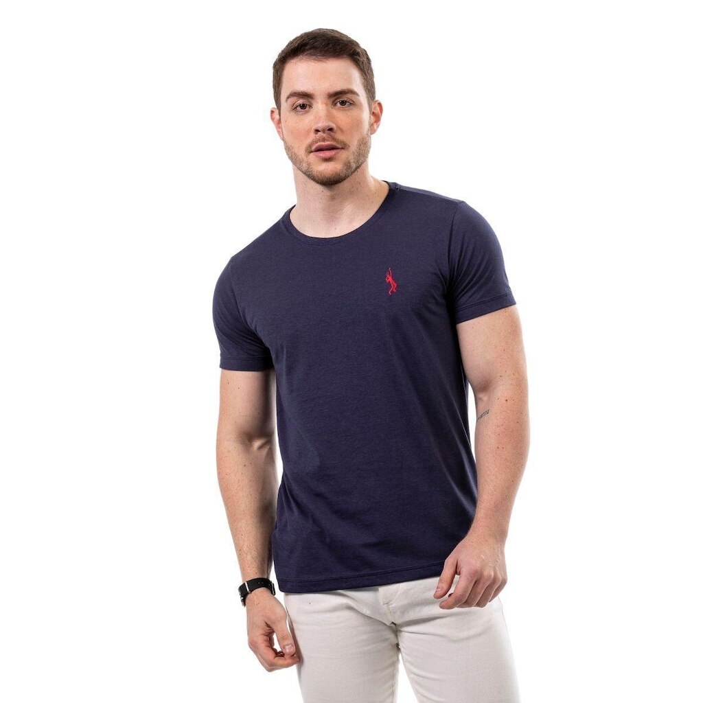 Camiseta John Pull Masculina Algodão Casual Confortável
