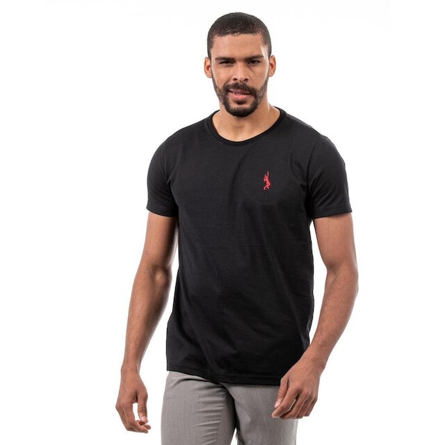 Camiseta John Pull Masculina Algodão Casual Moderno