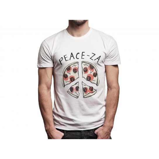 Camiseta Joss Peace-za Masculina - Branco