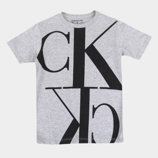 Camiseta Juvenil Calvin Klein CK Masculina - Mescla