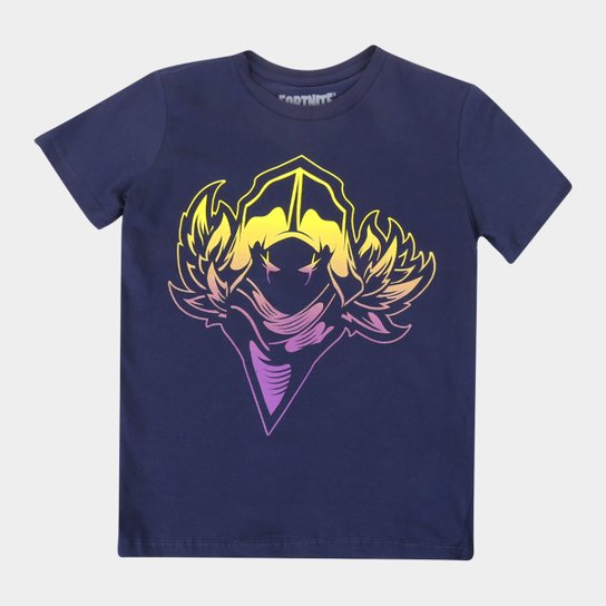 Camiseta Juvenil Fortnite Raven Masculina - Marinho