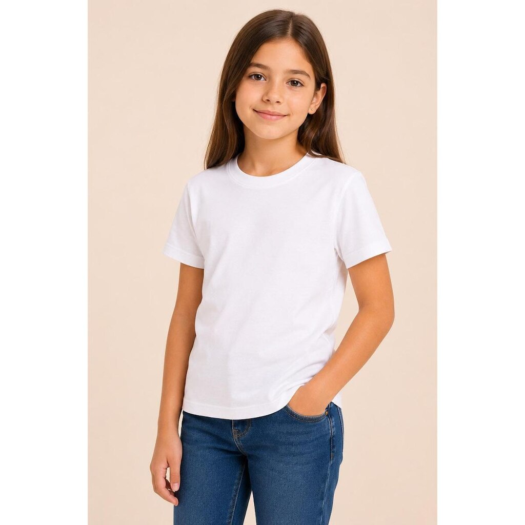 Camiseta Juvenil Infantil Menina E Menino Básica Camisa