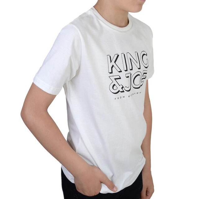 Camiseta Juvenil Menino King&joe Off White - CA11004