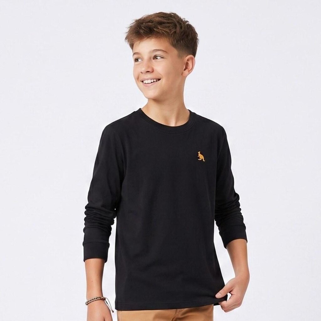 Camiseta Juvenil Menino Lisa Manga Longa Upalôo