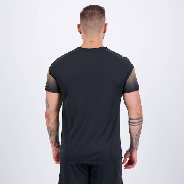 Camiseta Kappa Bearr Preta e Dourada