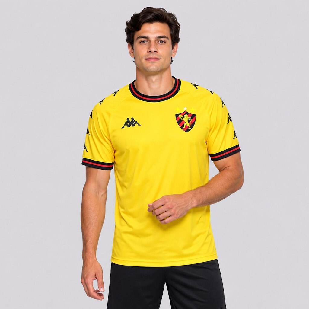 Camiseta Kappa Sport Recife Supporter Lionz Amarela