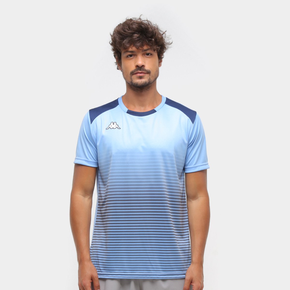 Camiseta Kappa Vivaldi Masculina - Azul Menor preço em Camiseta Kappa Vivaldi Masculina - Azul