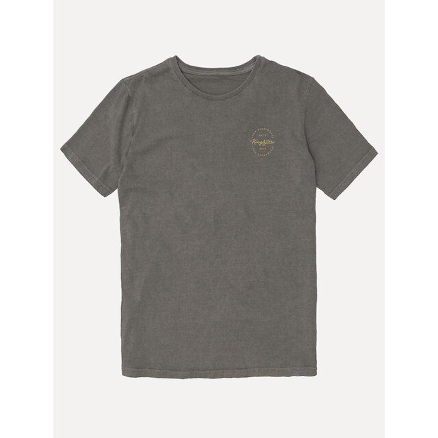 Camiseta King & Joe Masculina Signature Circle Estonada Peito Cinza