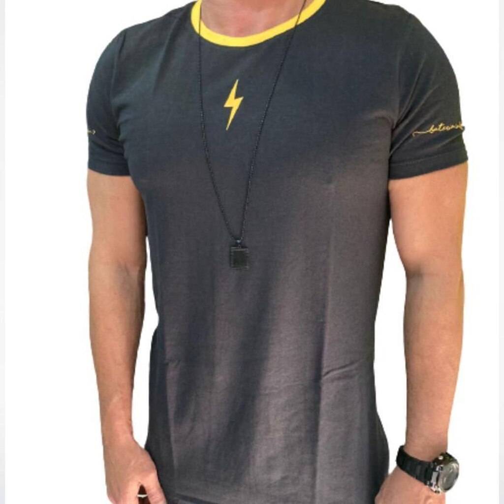 Camiseta Kj Do Bem 2 Raio Amarelo Long Fit
