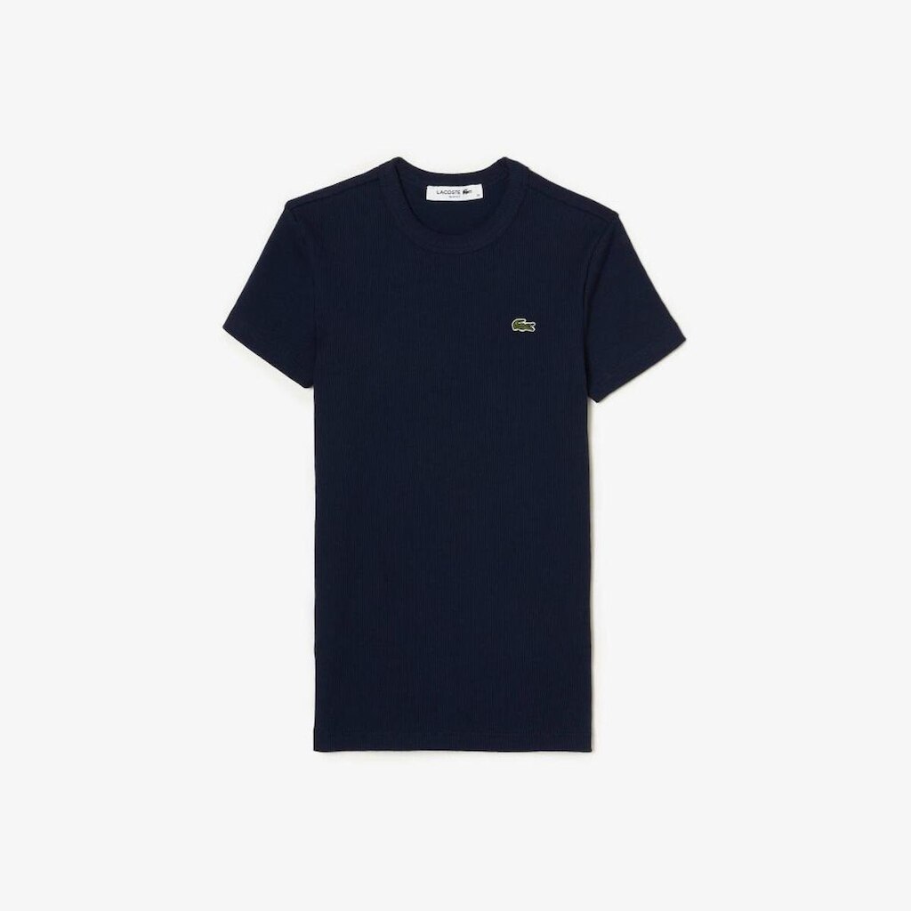 Camiseta Lacoste Canelado Slim Fit Feminina