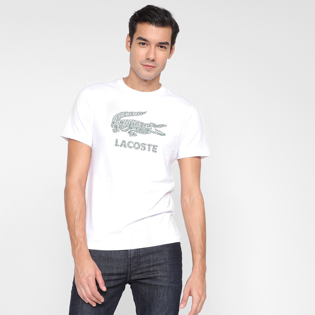 Camiseta Lacoste Crocodilo Masculina - Branco é ruim? Camiseta Lacoste Crocodilo Masculina - Branco é boa?
