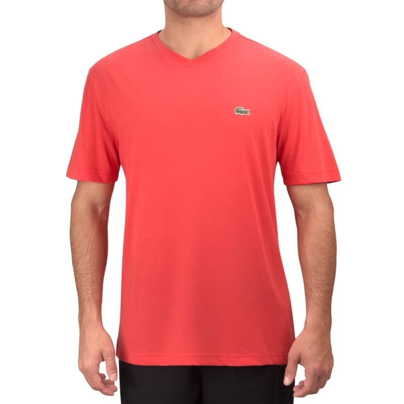 camisa lacoste salmao