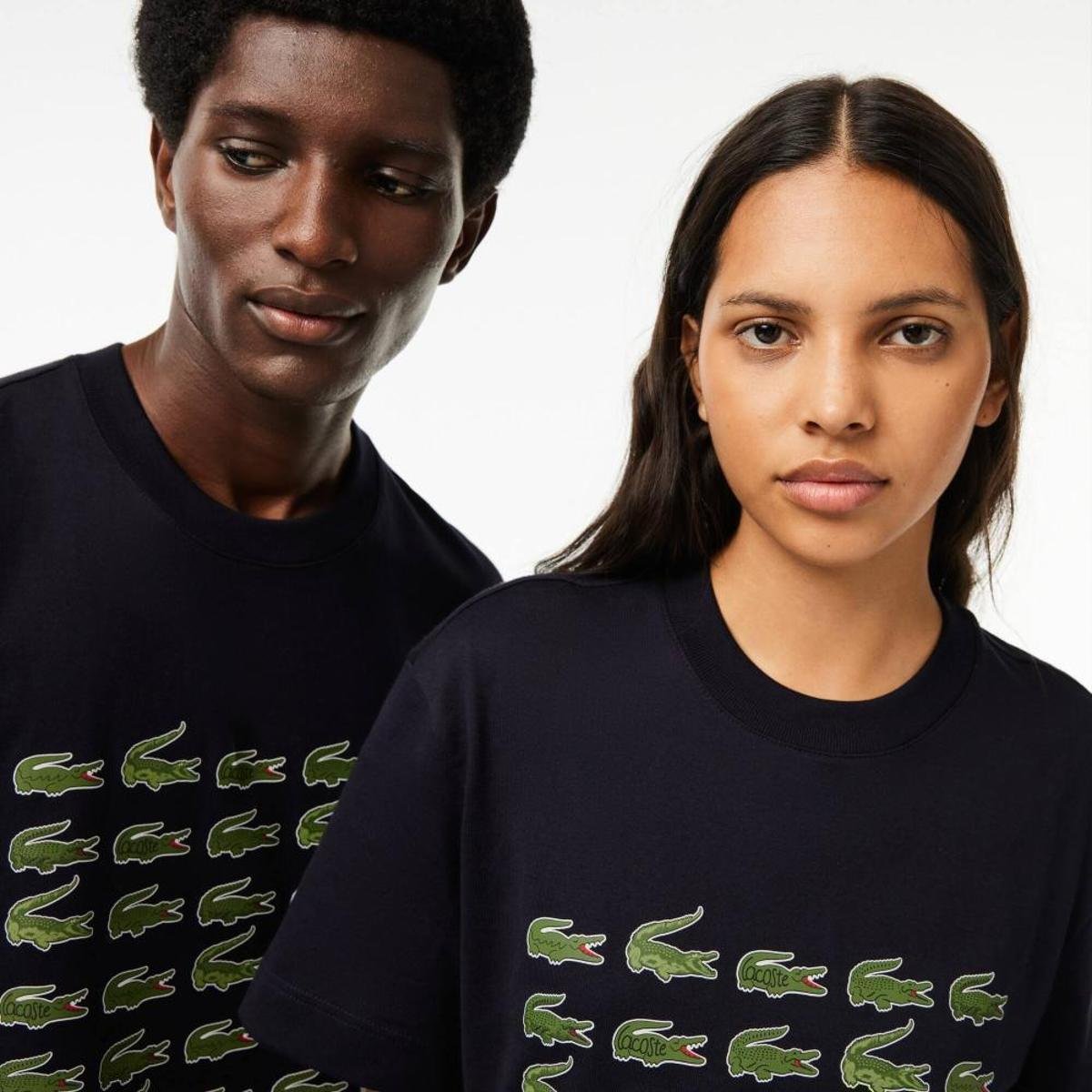 Camiseta Lacoste Relaxed Fit com estampa emblemática | Zattini