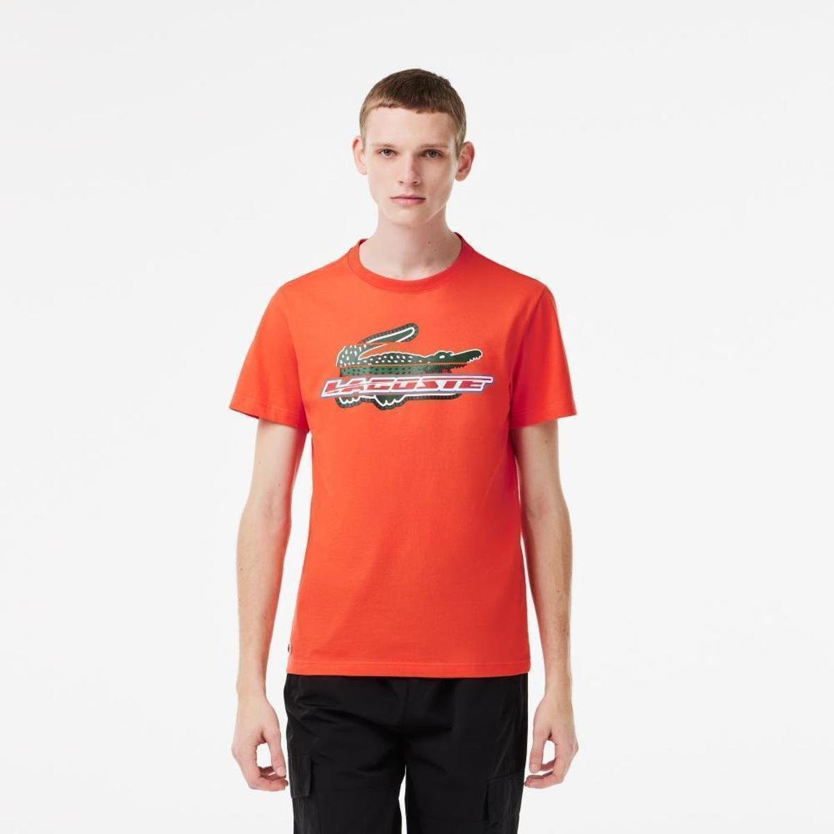 Camiseta Lacoste Sport Regular Fit Masculina - Vermelho Menor preço em Camiseta Lacoste Sport Regular Fit Masculina - Vermelho