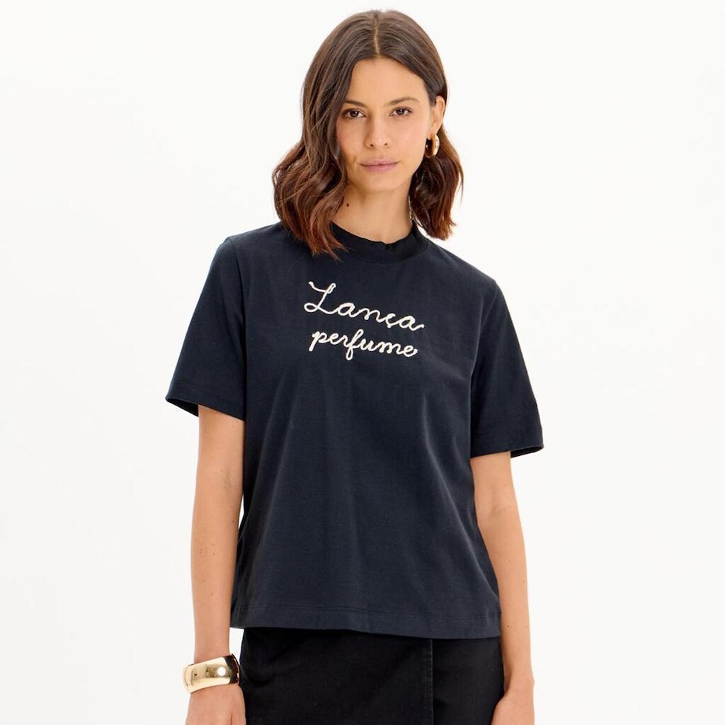 Camiseta Lança Perfume Bordado Feminino