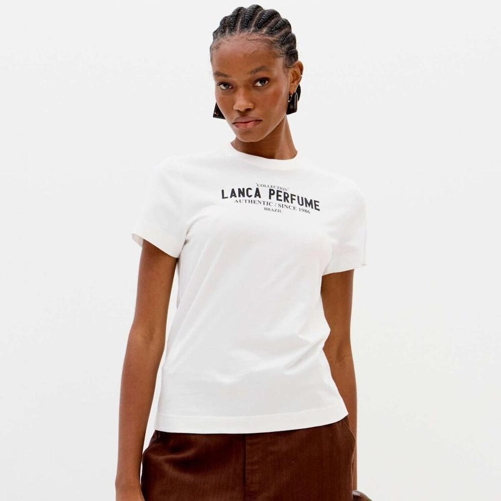 Camiseta Lança Perfume Manga Curta Feminino