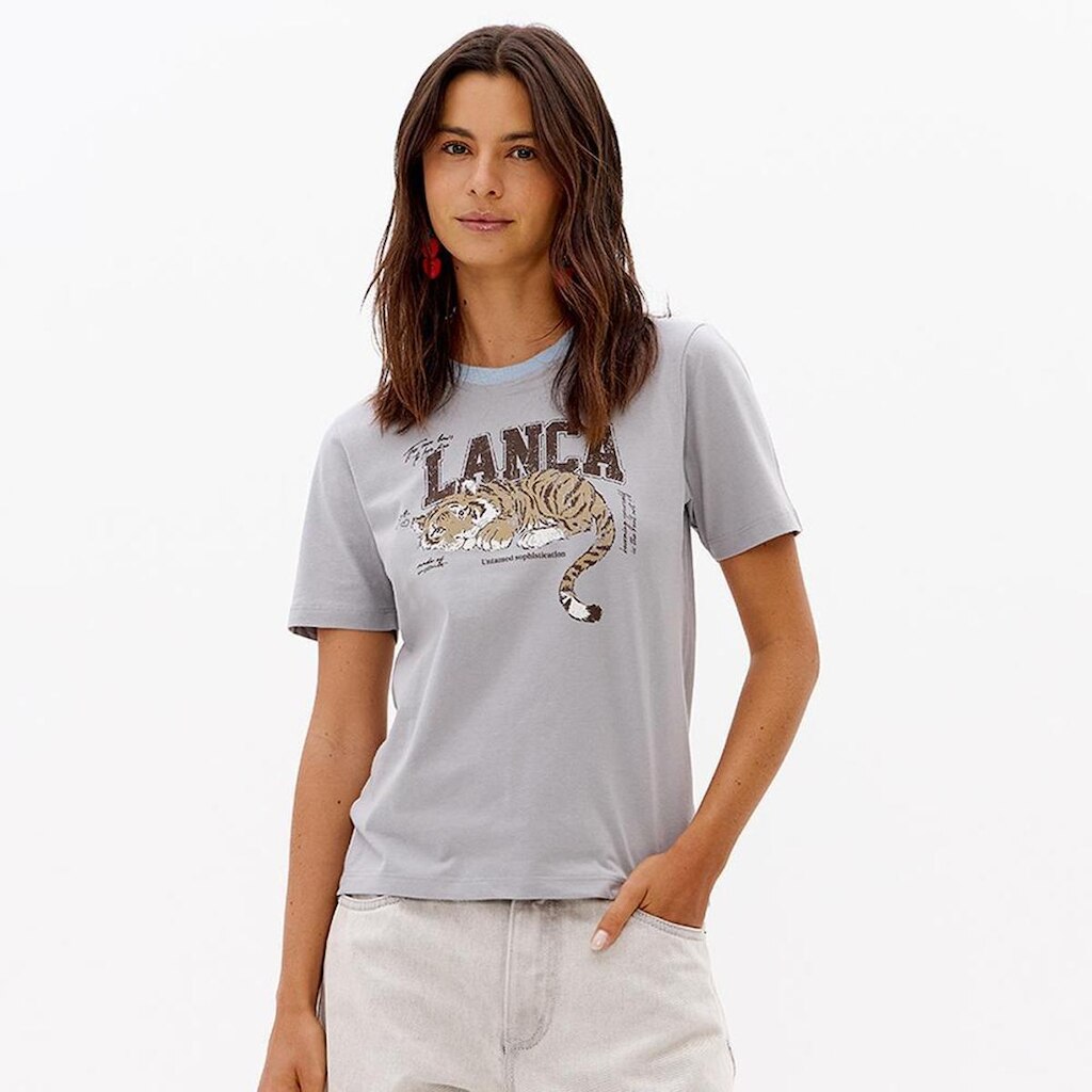 Camiseta Lança Perfume Regular Estampa Feminino