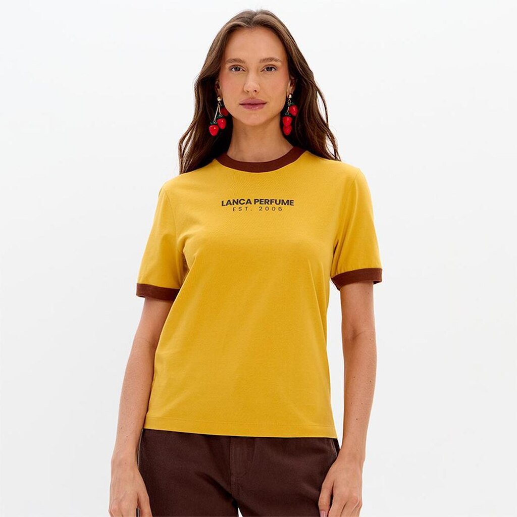 Camiseta Lança Perfume Regular Estampa Feminino