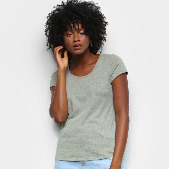 Camiseta Lecimar Básica Feminina - Amarelo