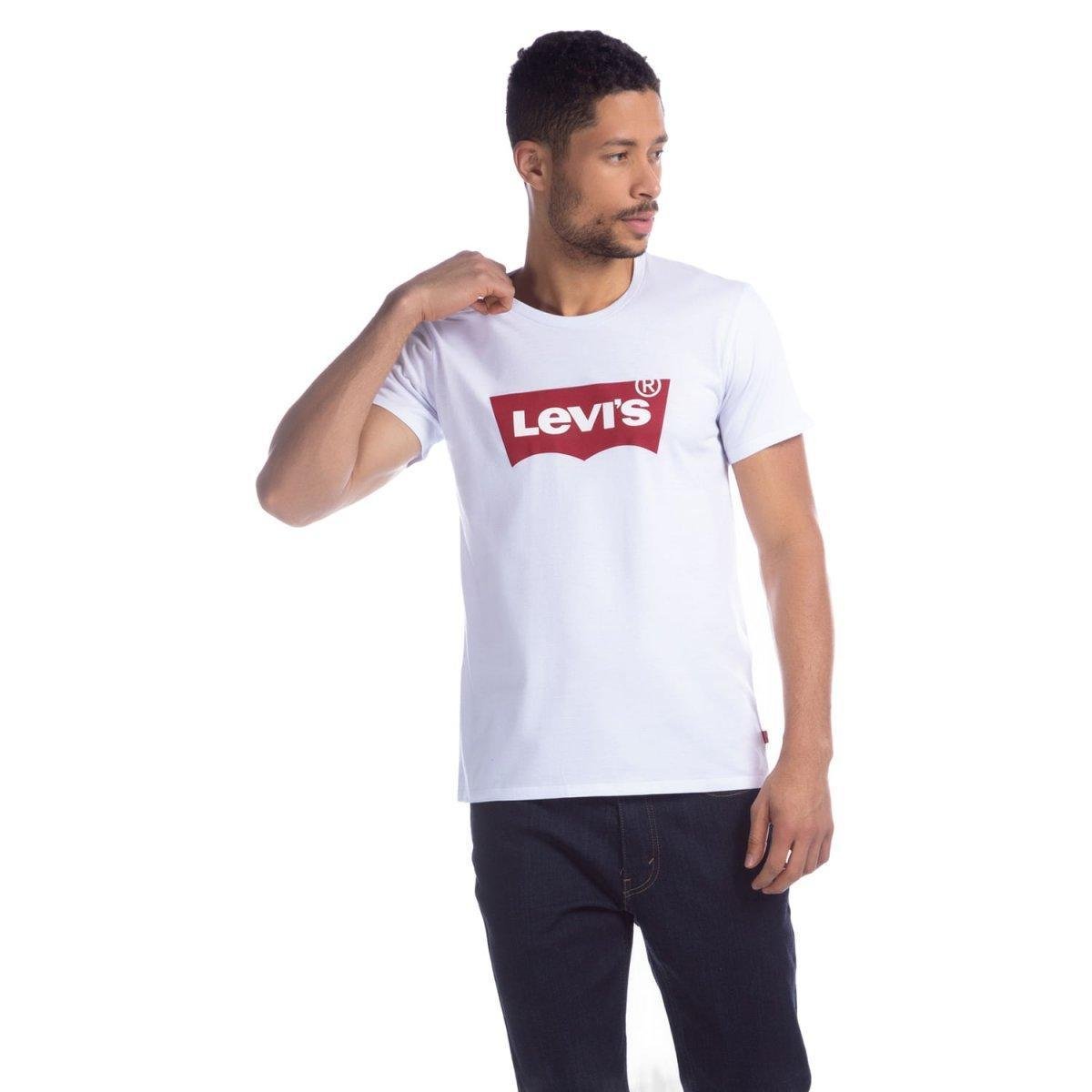 Camiseta Levi's Graphic Set-In Neck Masculina LB0010027 - Branco+Vermelho Menor preço em Camiseta Levi's Graphic Set-In Neck Masculina LB0010027 - Branco+Vermelho