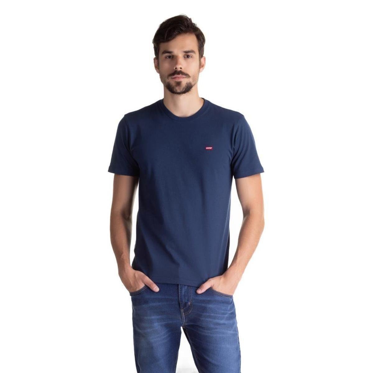 Camiseta Levis Logo Batwing Basic Masculina - Azul Menor preço em Camiseta Levis Logo Batwing Basic Masculina - Azul