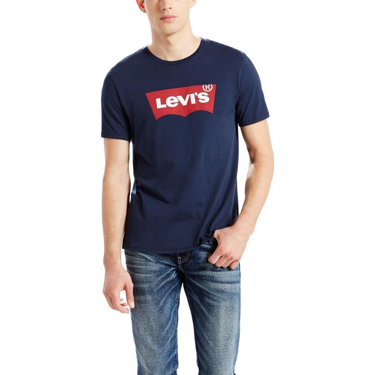 Camiseta Levis Logo Batwing Classic Masculina - Azul Menor preço em Camiseta Levis Logo Batwing Classic Masculina - Azul