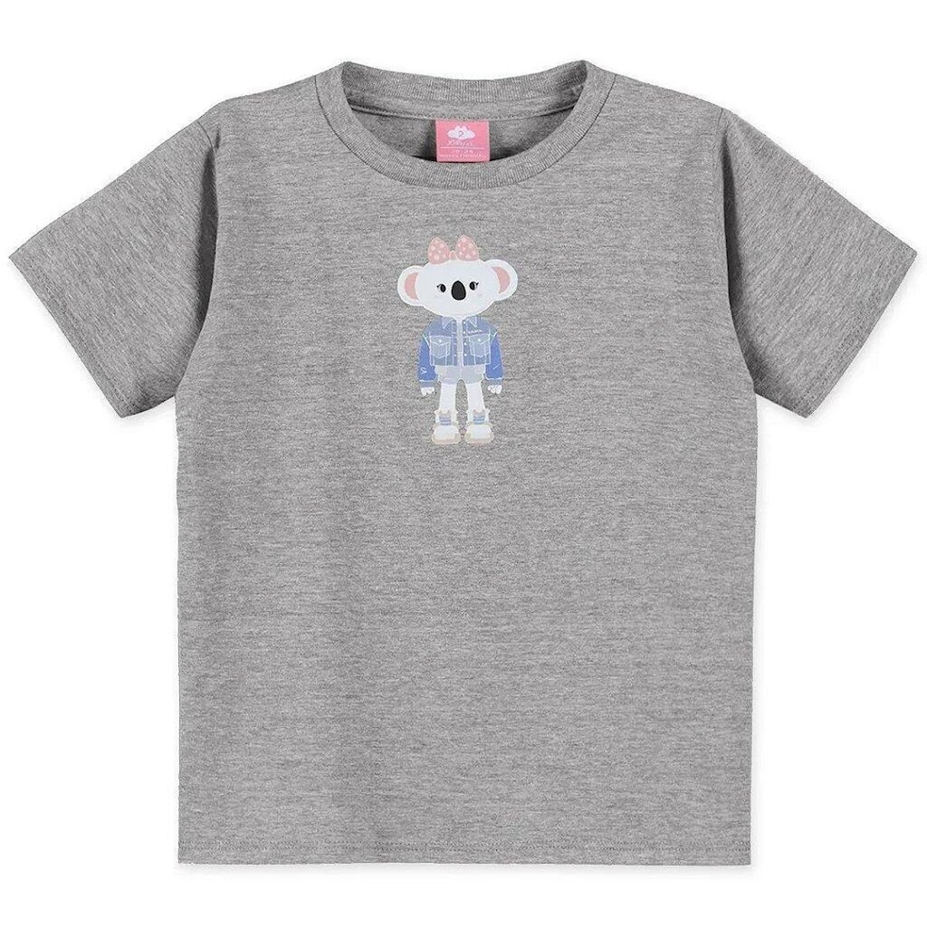 Camiseta Lilica Ripilica New In Jeans Cinza Mescla