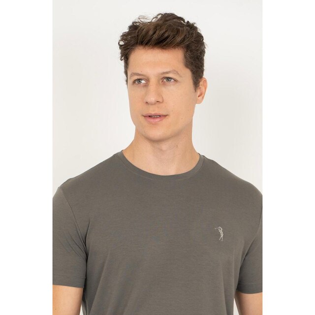 Camiseta Lisa Aleatory Pima Chumbo