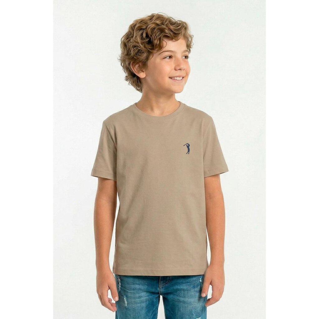 Camiseta Lisa Infantil Aleatory Bege